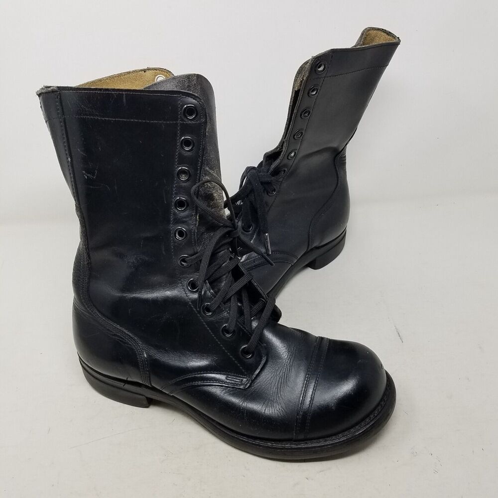 Vintage 1960 Vietnam US Military Issue Combat Jump Boots Leather Slipknot Mens 7